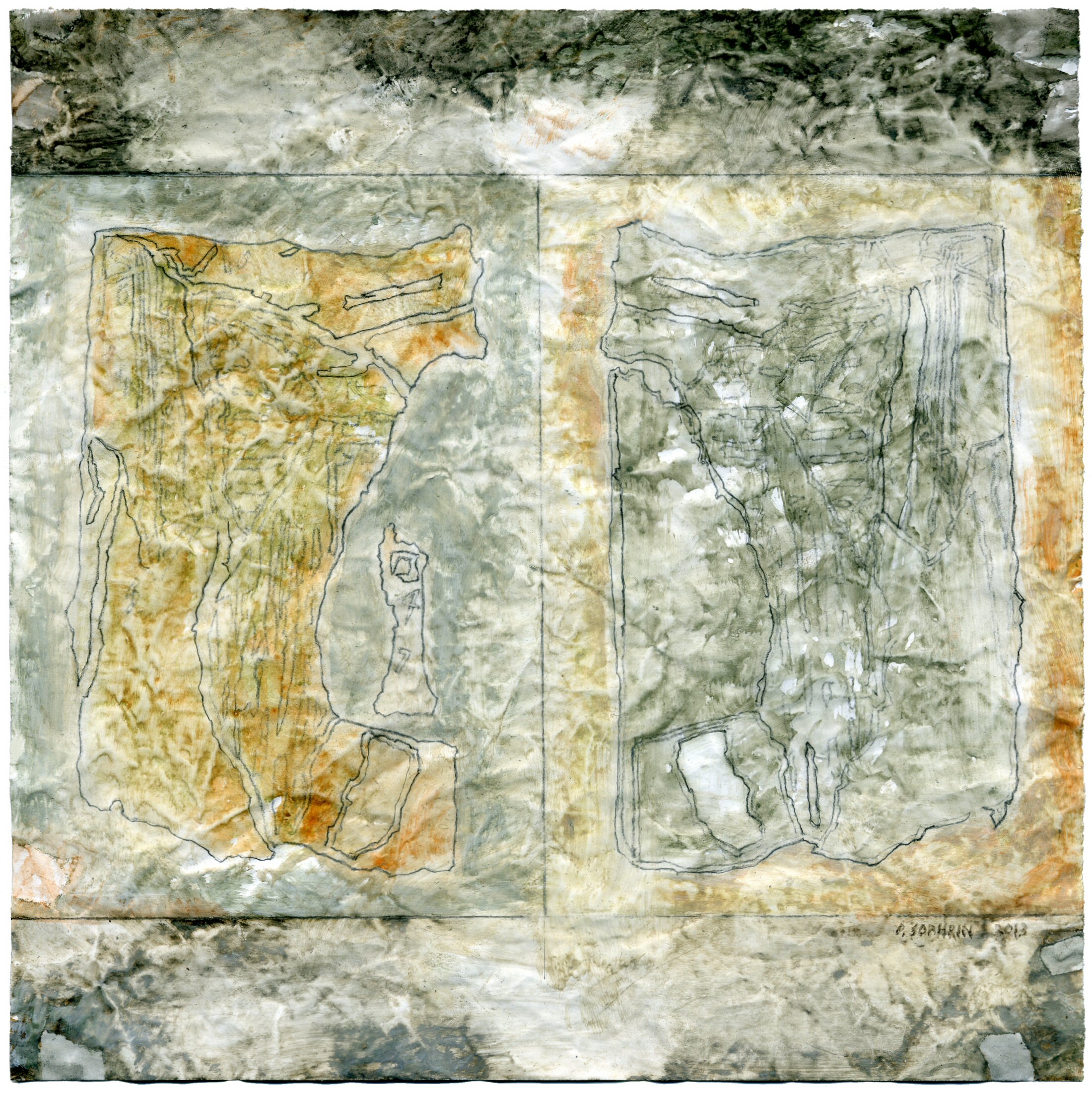 DIANE SOPHRIN - Coupling Souls IV.
Mixed-media. 20cm x 20cm. 2013 DIANE SOPHRIN - Coupling Souls IV. Mixed-media. 20cm x
20cm. 2013